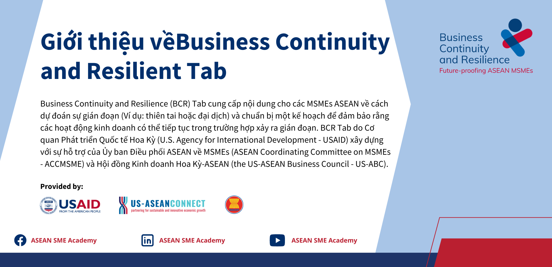 Giới thiệu vềBusiness Continuity and Resilient Tab